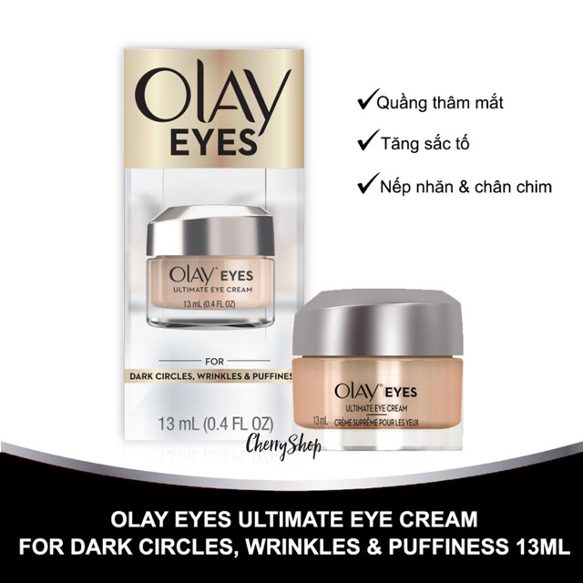 Kem Dưỡng Mắt Olay Eyes Ultimate Eye Cream For Dark Circles, Wrinkles & Puffiness 13ml