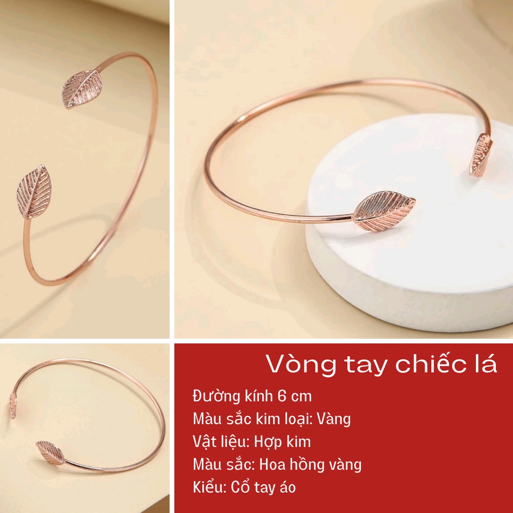 Vòng tay cuff hình chiếc lá