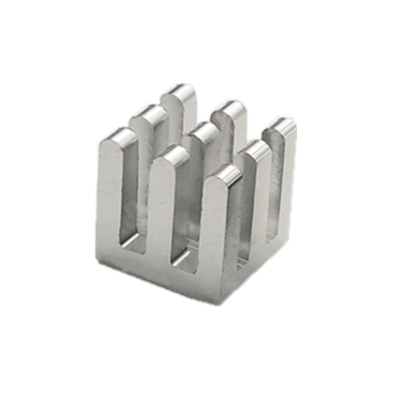 Set 10 Khối Tản Nhiệt Bằng Nhôm Màu Đen / Xám / Bạc 10 * 10 * 10mm