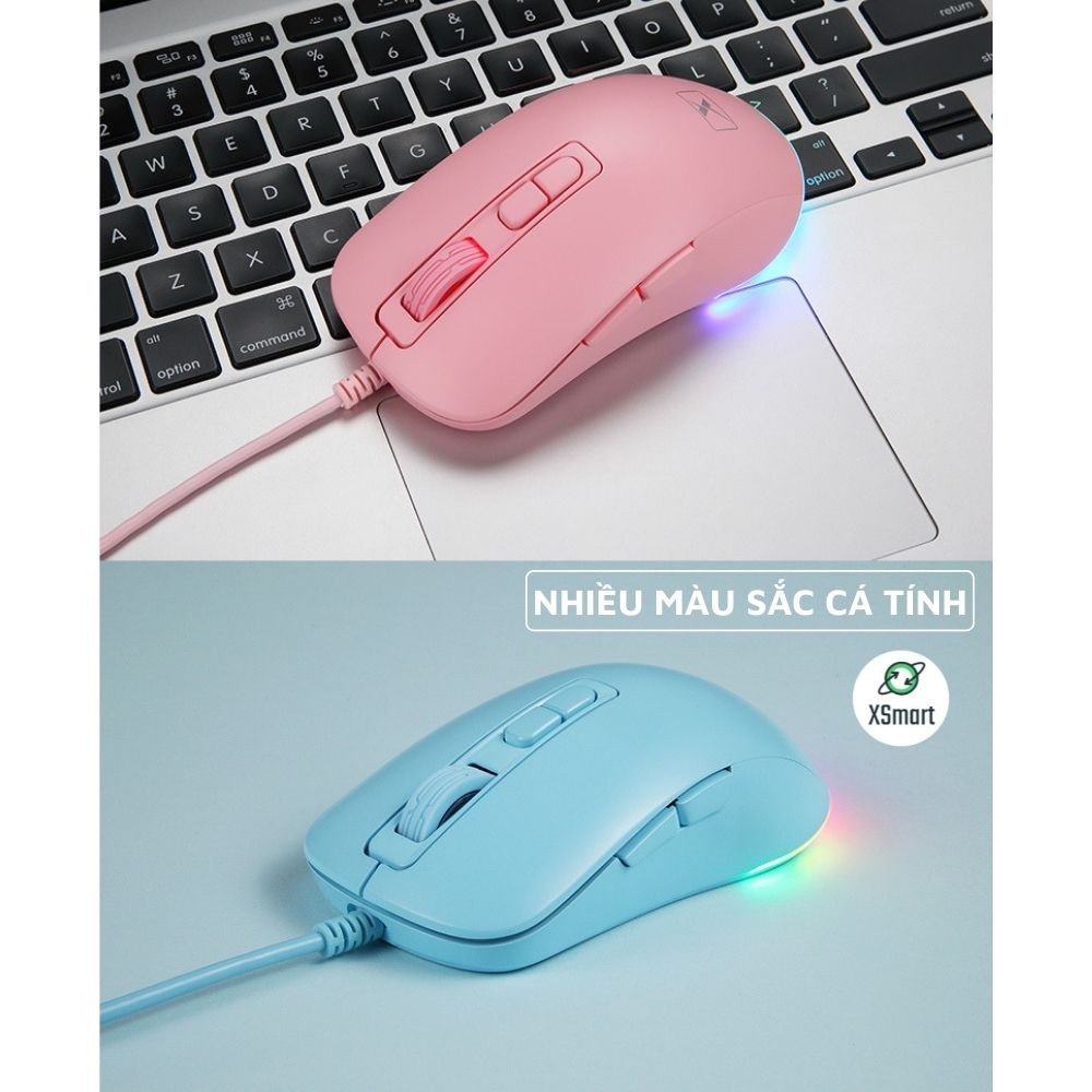 Chuột Máy Tính, Laptop Có Dây EBAY M383 Led RGB Đổi Màu Cực Đẹp, Dùng Văn Phòng, Chơi Game Cực Đã, Bản Đặc Biệt 2022