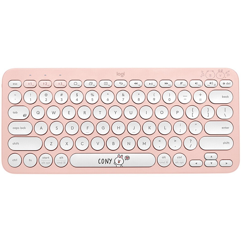 Bàn phím Bluetooth Logitech K380 - Line Friends Series - Kết nối Bluetooth cùng lúc tới 3 thiết bị