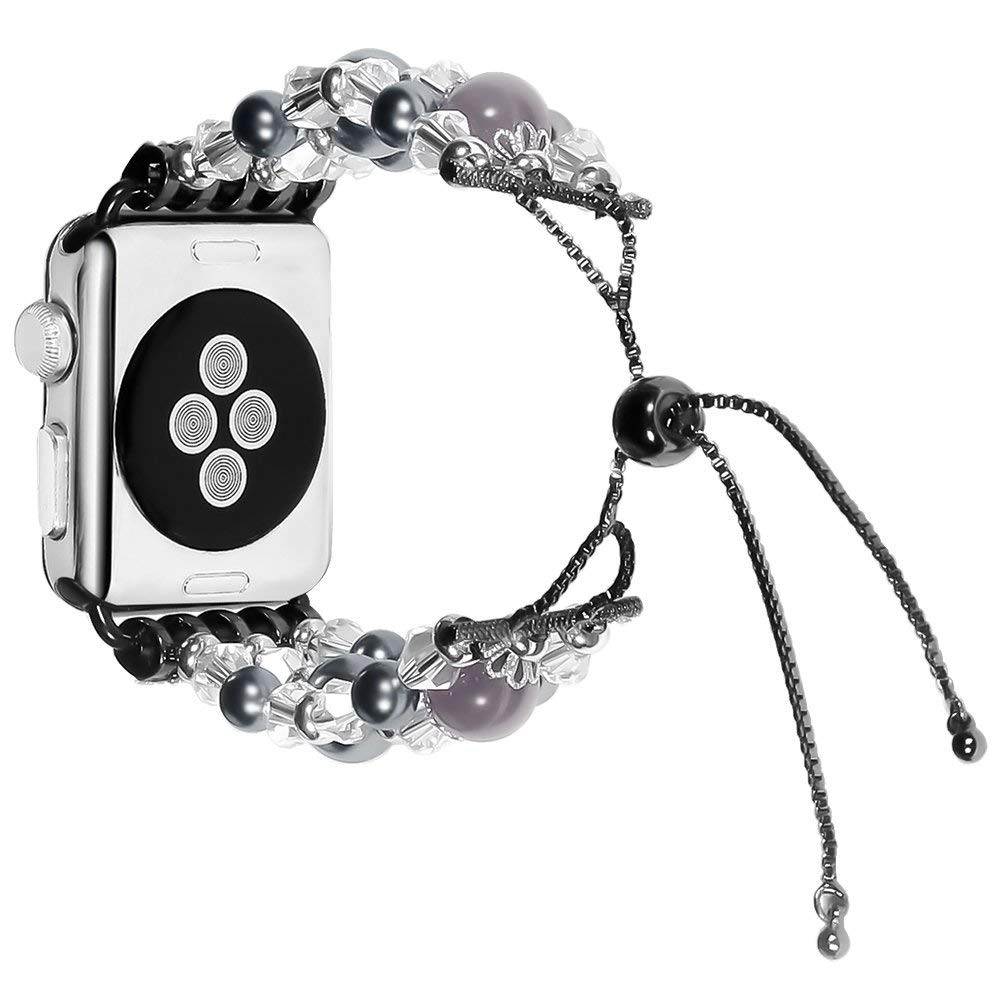 Dây đeo tay ngọc trai tự nhiên cho đồng hồ thông minh Apple Watch 38mm / 42mm /40mm/44mm,se/6/5/4 / 3 / 2 / 1