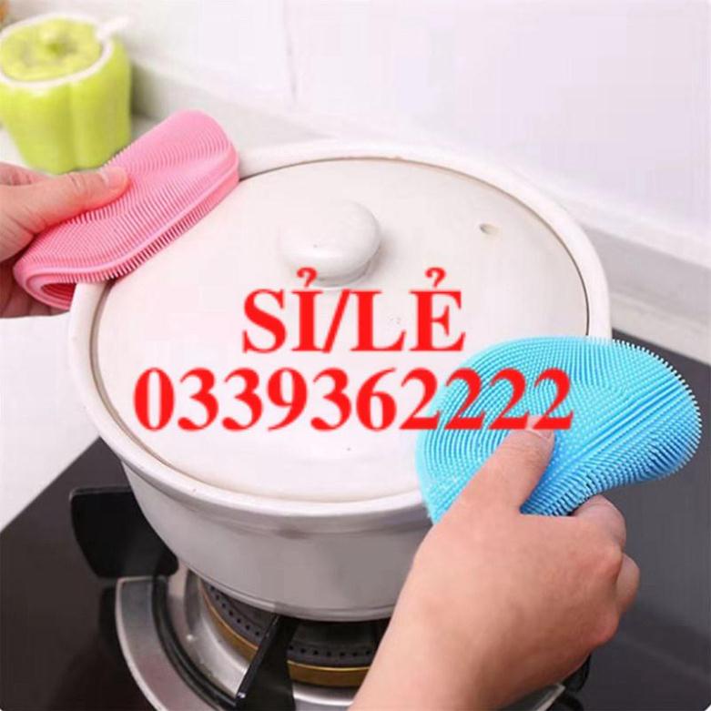 [ HAIANHSHOP ] Miếng Rửa Bát Silicon - Miếng Rửa Chén Silicon Có Quai Treo Thông Minh Duashop &gt;