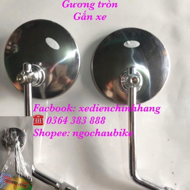 Gương chiếu hậu ( loại tròn)- 1 đôi