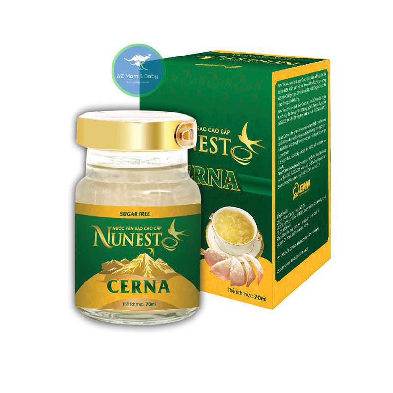 Lốc yến sào cao cấp nhân sâm collagen không đường Nunest Cerna (6 lọ x 70ml)
