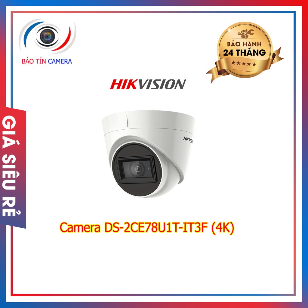 Camera HDTVI 4K Hikvision DS-2CE78U1T-IT3F