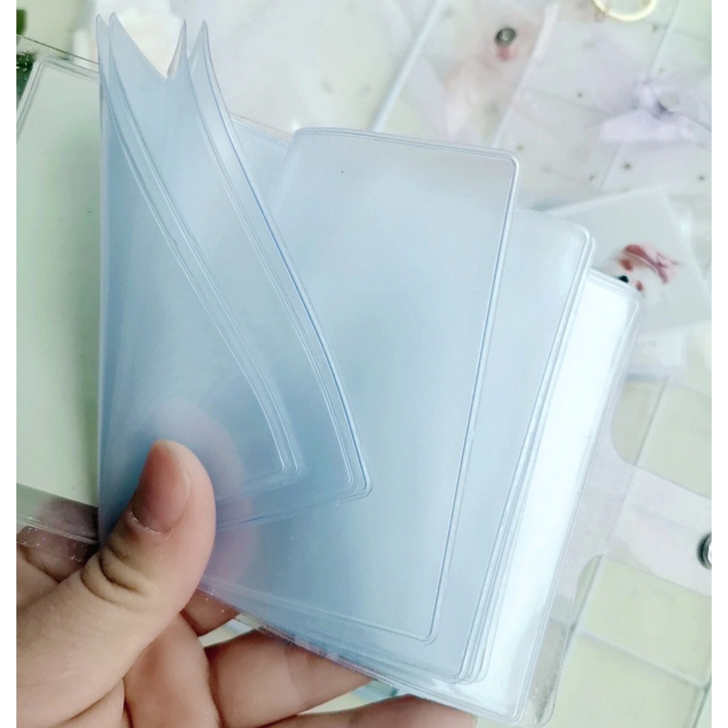 Album ảnh mini đựng 36 ảnh 6x9, lomo card, cardvisit, bìa nhựa trong kim tuyến lấp lánh tại kho album ảnh AnVy