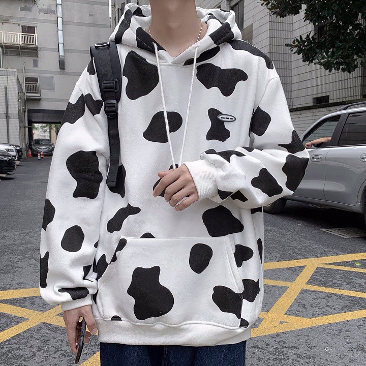 Áo Hoodie/ Áo Khoác Nỉ Bông Bò Sữa Form Rộng Unisex Nam Nữ HOT TREND 2021