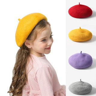 Mũ Nồi/ Beret Màu Trơn Phong Cách Hàn Quốc Cho Bé Gái Từ 2-5 Tuổi