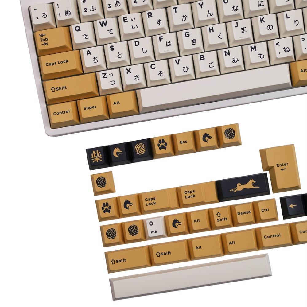 GMK Shiba Inu keycaps, 139 phím keycaps Cherry Profile DYE-SUB Cá nhân hóa GMK Keycaps cho bàn phím cơ
