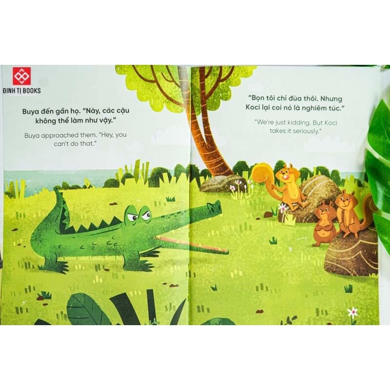 SÁCH -Truyện tranh song ngữ Việt-Anh dành cho trẻ em - Cùng học cư xử tốt- Bé học nói lời trung thực - Telling the truth