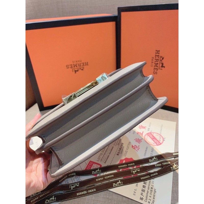 Túi xách H.m khóa chữ H chất da thật sz 20 sẵn ship