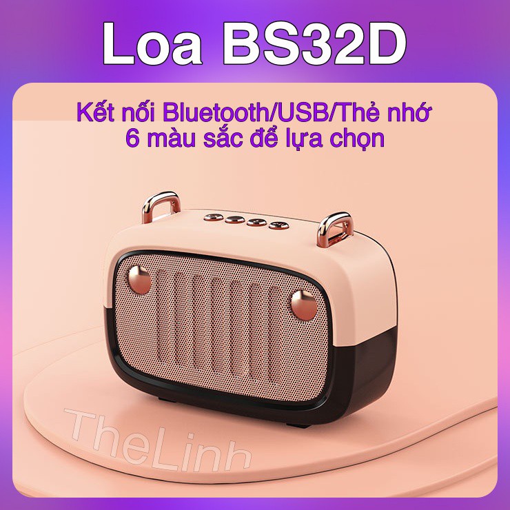 [Mã ELHACE giảm 4% đơn 300K] Loa Bluetooth hình Robot kute BS32D - Có kết nối USB Thẻ nhớ Bluetooth 5.0