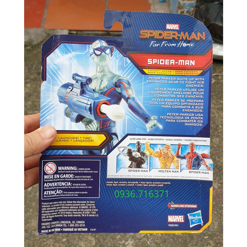 Mô hình  nhân vật Marvel Spider-Man Far From Home MÀU XANH