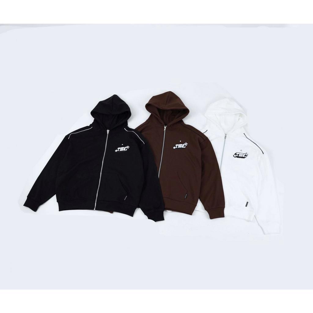 Áo khoác BOXY ZIPPED HOODIE, chất liệu cotton thoáng mát, chống nắng hút, mồ hôi