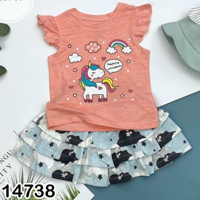 BỘ ÁO VÁY TẦNG CÁNH TIÊN HOẠ TIẾT DỄ THƯƠNG CÓ SIZE ĐẠI CHO BÉ GÁI 9-40KG - BIGBABYSHOP
