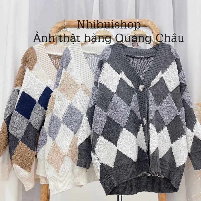 ÁO KHOÁC CADIGAN LEN TRÁM LÔNG NỔI