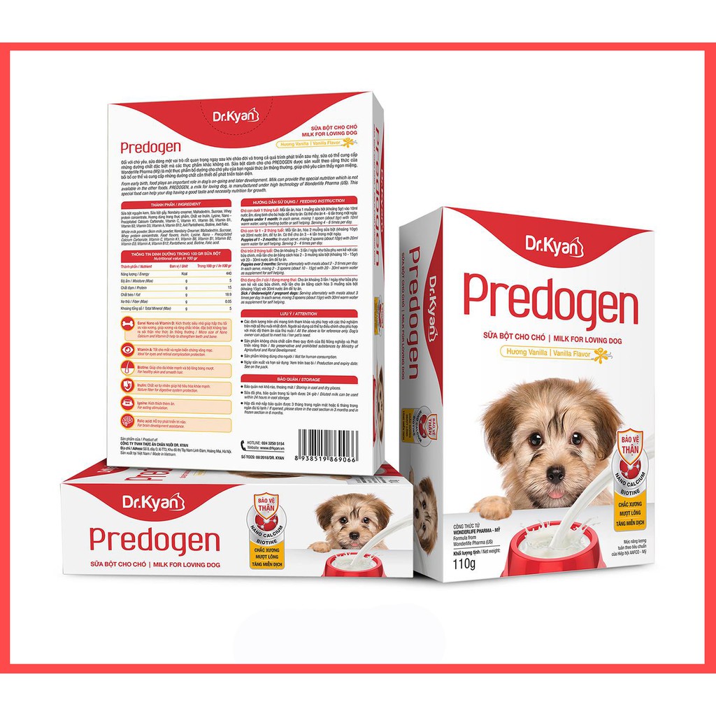 Sữa bột Predogen 110g cho chó mèo