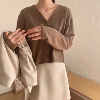 Áo cardigan len đẹp cổ tym (kèm ảnh thật)