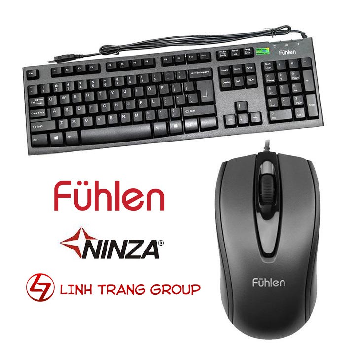 Bộ chuột phím có dây Fuhlen L411 + L102 - tem Ninza, bảo hành 2 năm | BigBuy360 - bigbuy360.vn