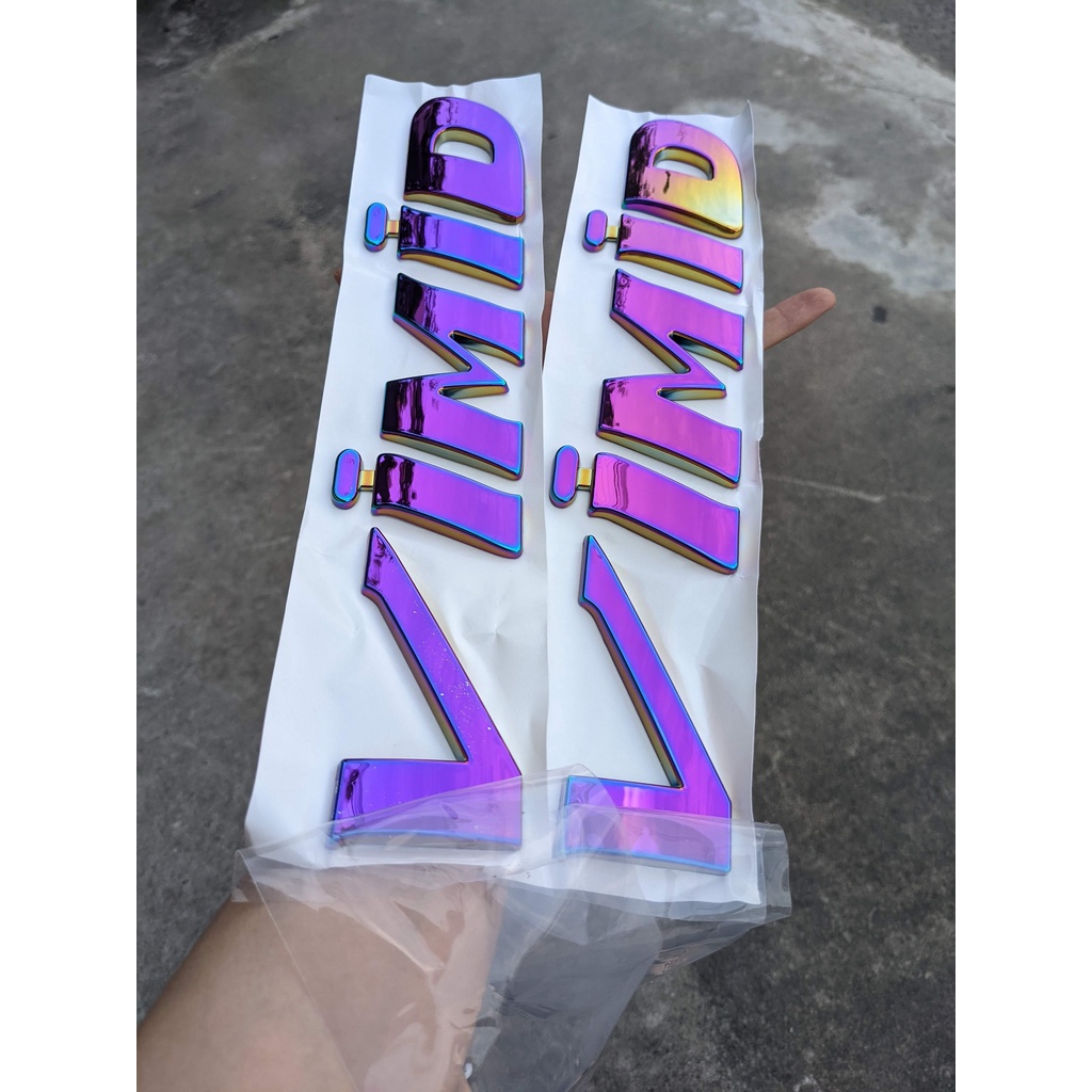 Chữ Vimid mạ titan đổi mầu gắn cho xe tải Howo