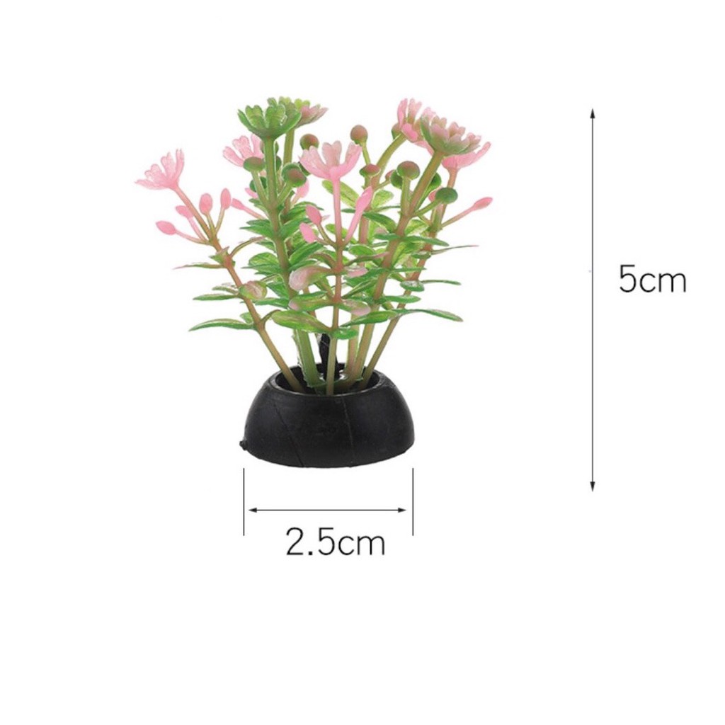 Cây nhựa trang trí bể cá mini đẹp( 2,5 - 5 cm)