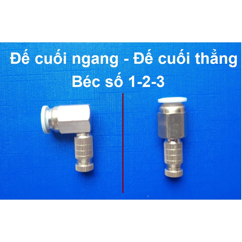 Bộ đế cuối đồng kèm béc phun sương số 1-2-3 làm mát