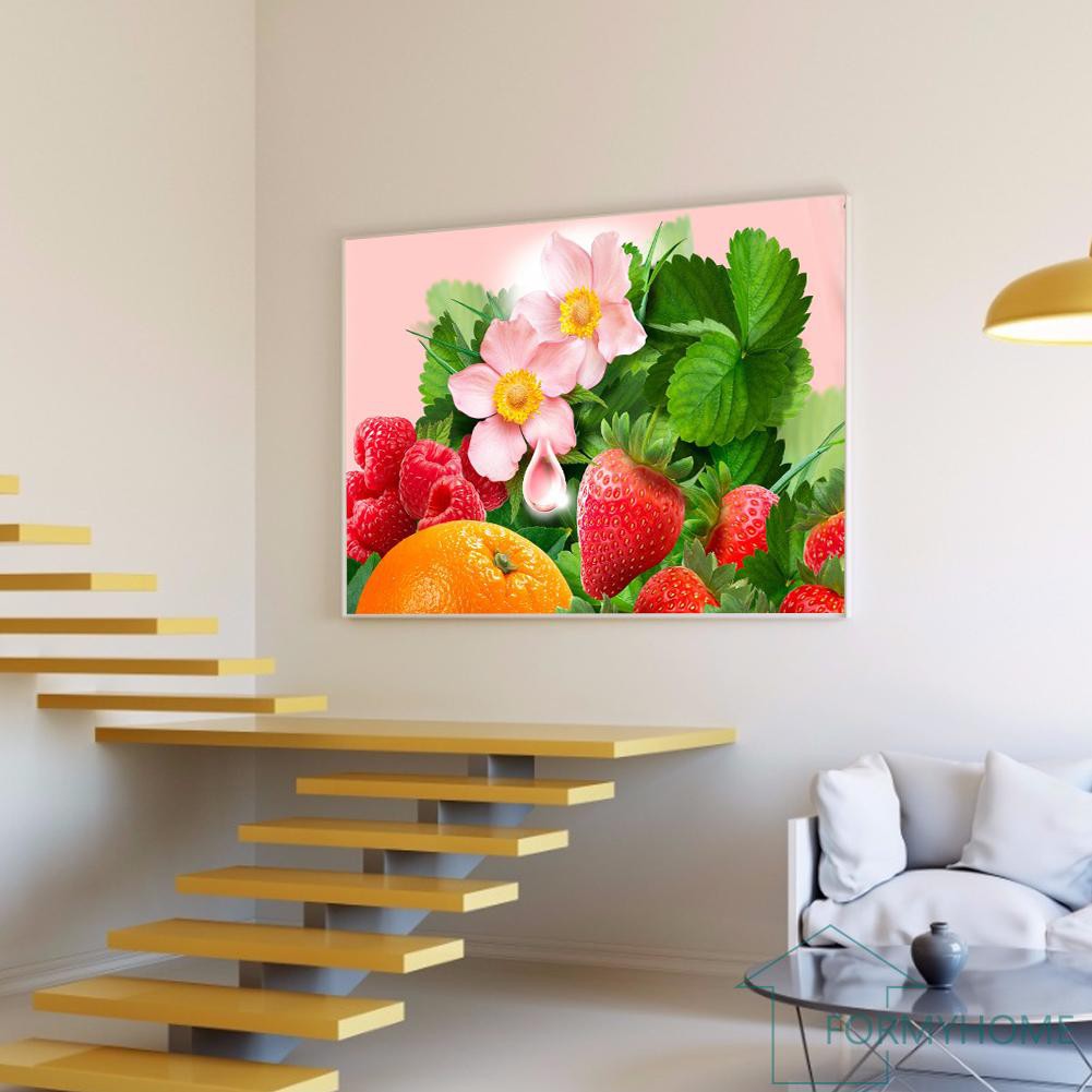 Bộ Tranh Đính Đá 5d Tự Làm Hình Hoa Quả 40x30cm