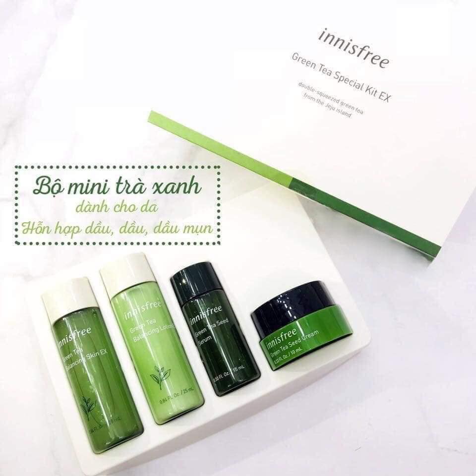 BỘ KIT DƯỠNG DA TRÀ XANH INNISFREE 4 MÓN