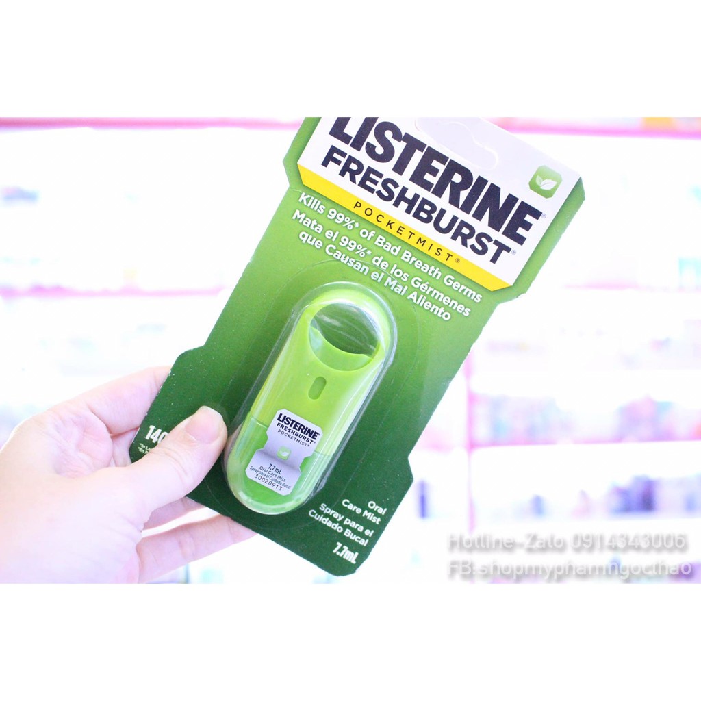 Xịt thơm miệng Listerine Pocket MistMist Swisse