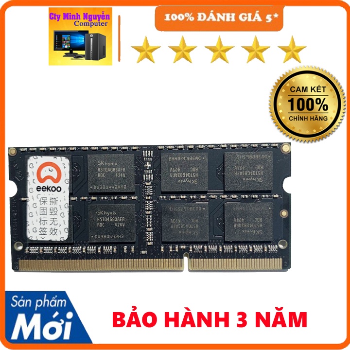 Ram Laptop Eekoo DDR3L 4gb, DDR3L 8gb bus 1600, DDR4 4gb-8gb bus 2666 New 100% BH 3 Năm