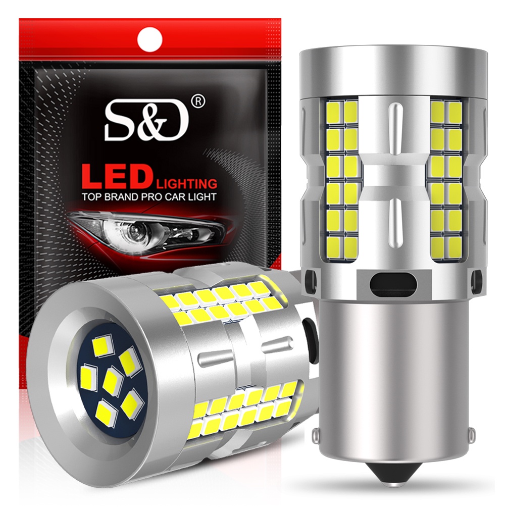 S & D 2 Chiếc Canbus 66SMD 1156 BA15S P21W BA15S BAU15S 1156PY21W BAY15D 7440 7443 Đèn Tín Hiệu Đỏ V