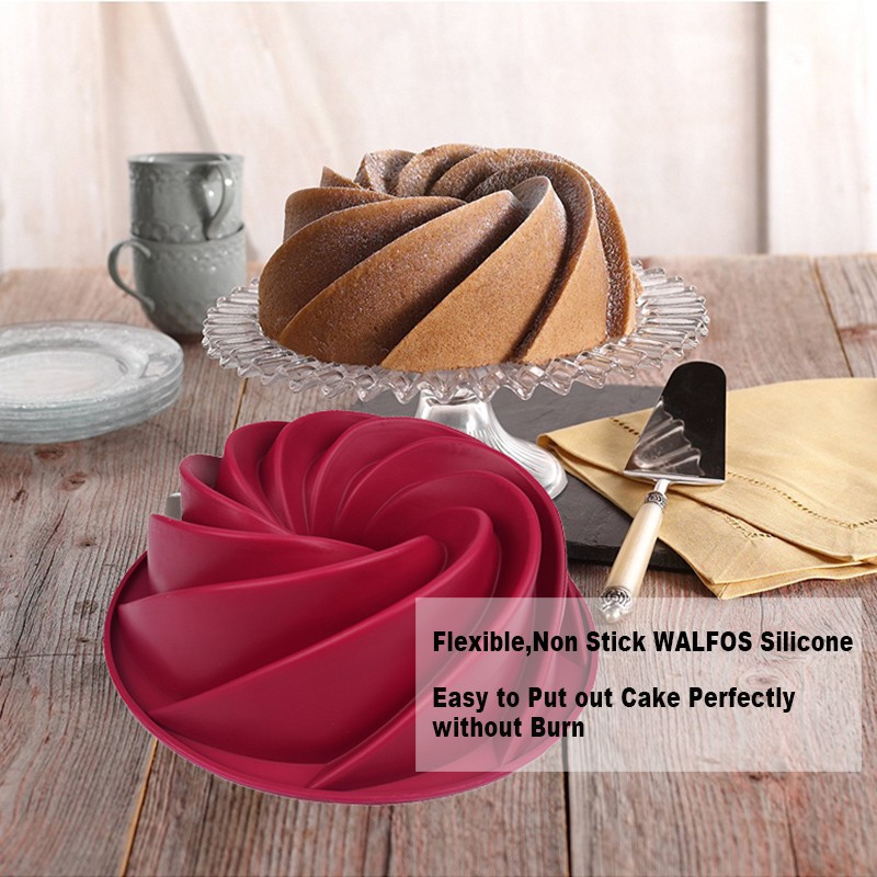 Silicone Swirl Walfos Fancy Bánh Khuôn có 3 màu sắc để lựa chọn