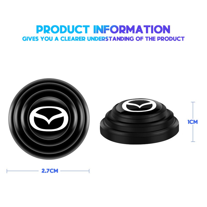 4 Đệm chống sốc ô tô bằng cao su dày dặn cho Mazda 2 3 5 6 8 Cx-30 Cx-5