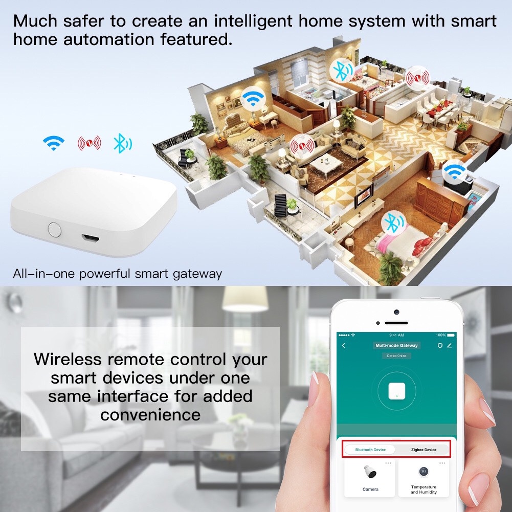 Trung Tâm Điều Khiển Nhà Thông Minh Đa Phương Thức Wifi Tuya THA5 Mini