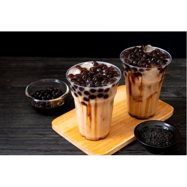 Sữa tươi trân châu đường đen Bếp xíu xiu, Set nguyên liệu 3 vị cacao, matcha, vani