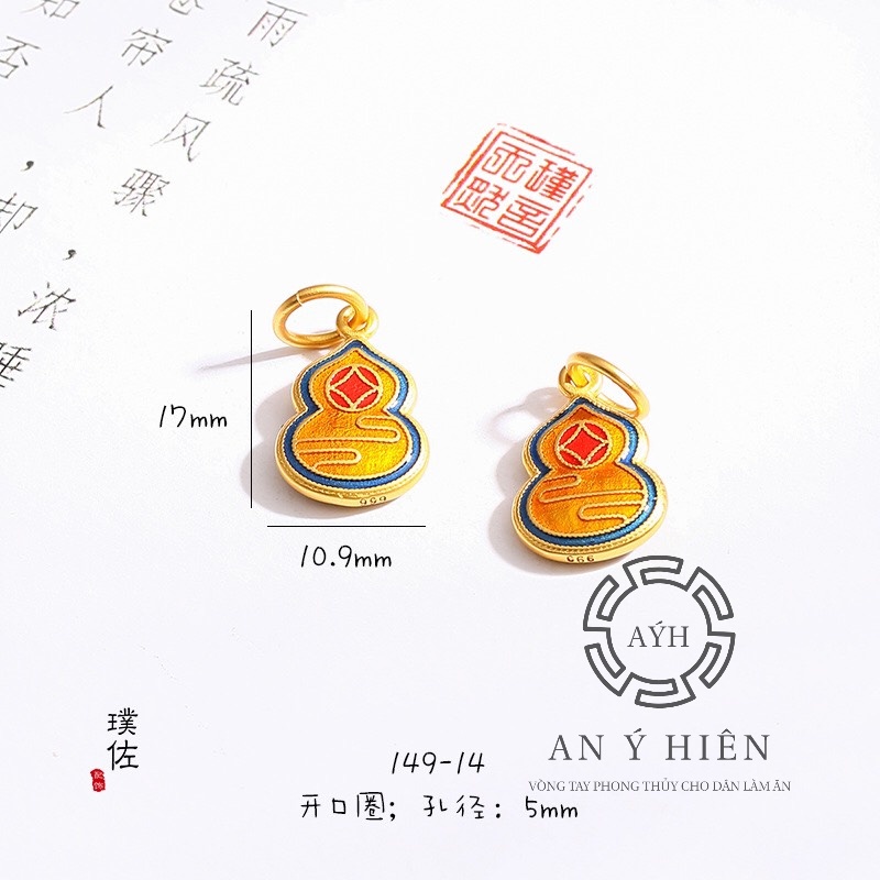 Charm Hồ lô vàng hút lộc #C246( An Ý Hiên)