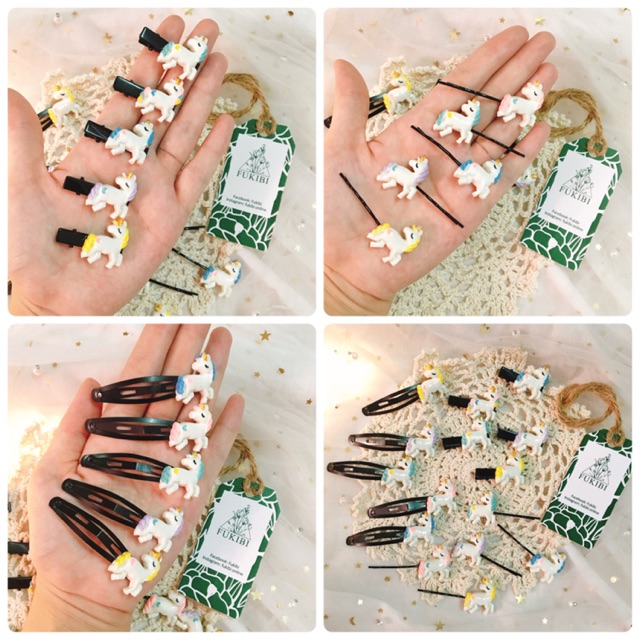 KẸP TĂM, KẸP BẤM, KẸP VỊT UNICORN TRĂNG ẢNH THẬT