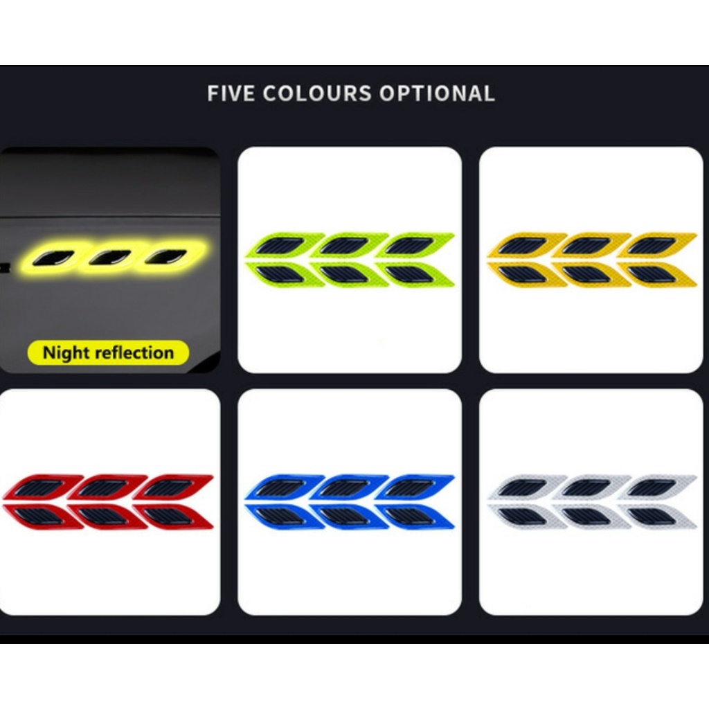 Miếng tem decal phản quang mũi tên dán xe ô tô