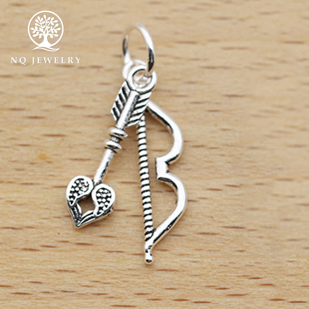 Charm bạc khóa phím mũi tên treo - NQ Jewelry