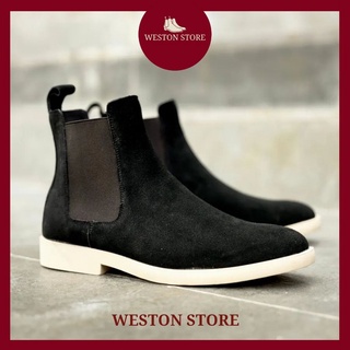 Chelsea boots weston ch.1238, giày bốt nam đế cao cổ thấp da thật