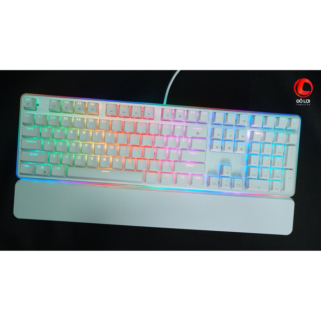 Bàn phím cơ Royal Kludge RK-918 Led RGB Trắng - White/Cherry Switch