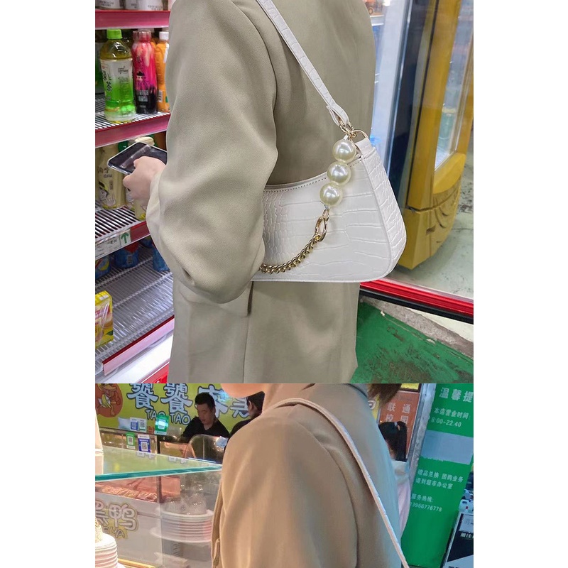 Túi Xách Đeo Vai Phối Dây Xích Phong Cách Thời Trang Retro Hàn Quốc 2022