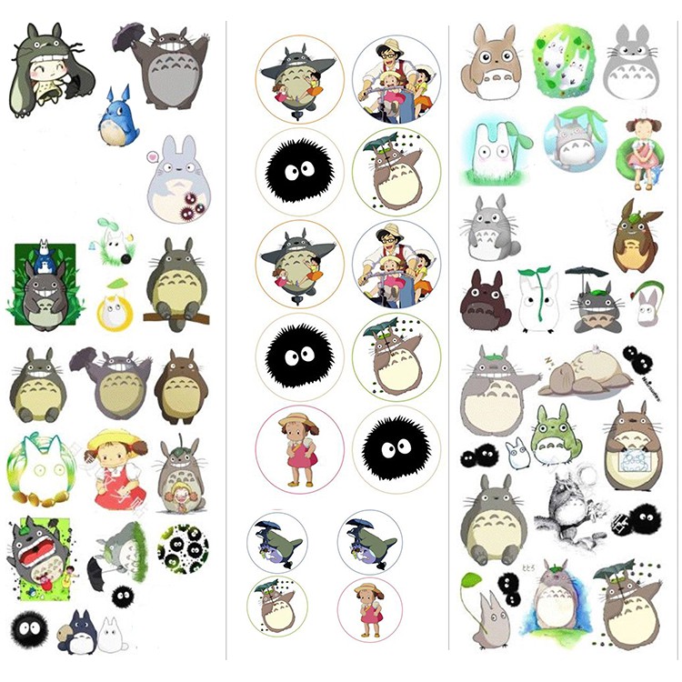 sticker totoro SI6 hình dán dễ thương trang trí dán sổ dán điện thoại 1 tờ 7*19,5cm bullet journal
