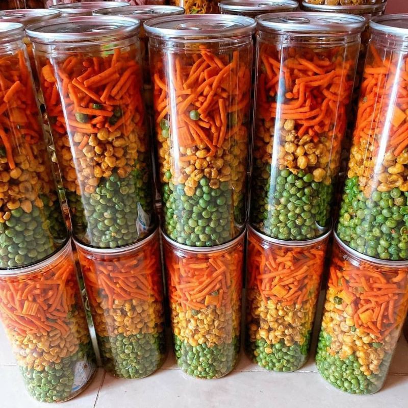 Hủ PET- 400gr bim que mix đậu bắp