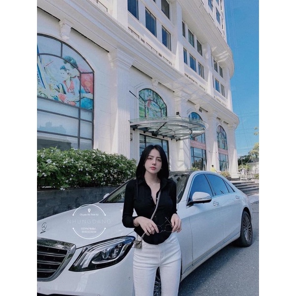 ÁO THUN TĂM CỔ ĐỨC VẠT HỚT TÔM MS12666 (có bán chân váy rút)