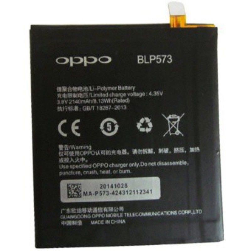 Pin OPPO N1 mini chính hãng( BLP573) bảo hành 6 tháng.