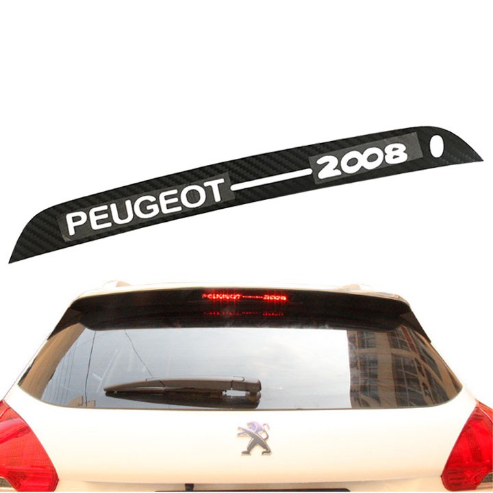 Decal Carbon Dán Trang Trí Đèn Phanh Kính Sau Xe Ô Tô Peugeot 2008