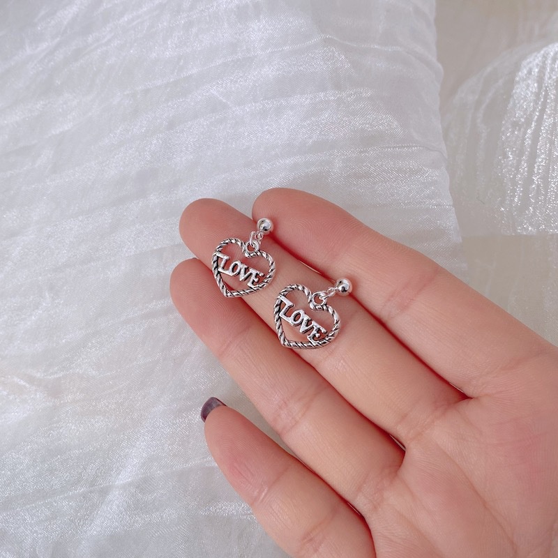 Hoa tai nụ cười Hoa tai nữ thời trang đơn giản cổ điển Hàn Quốc