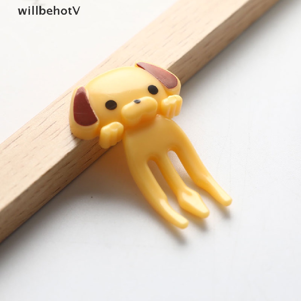 Set 8 Nĩa Ăn Trái Cây / Tráng Miệng Hình Động Vật Hoạt Hình Mini Cho Trẻ Em